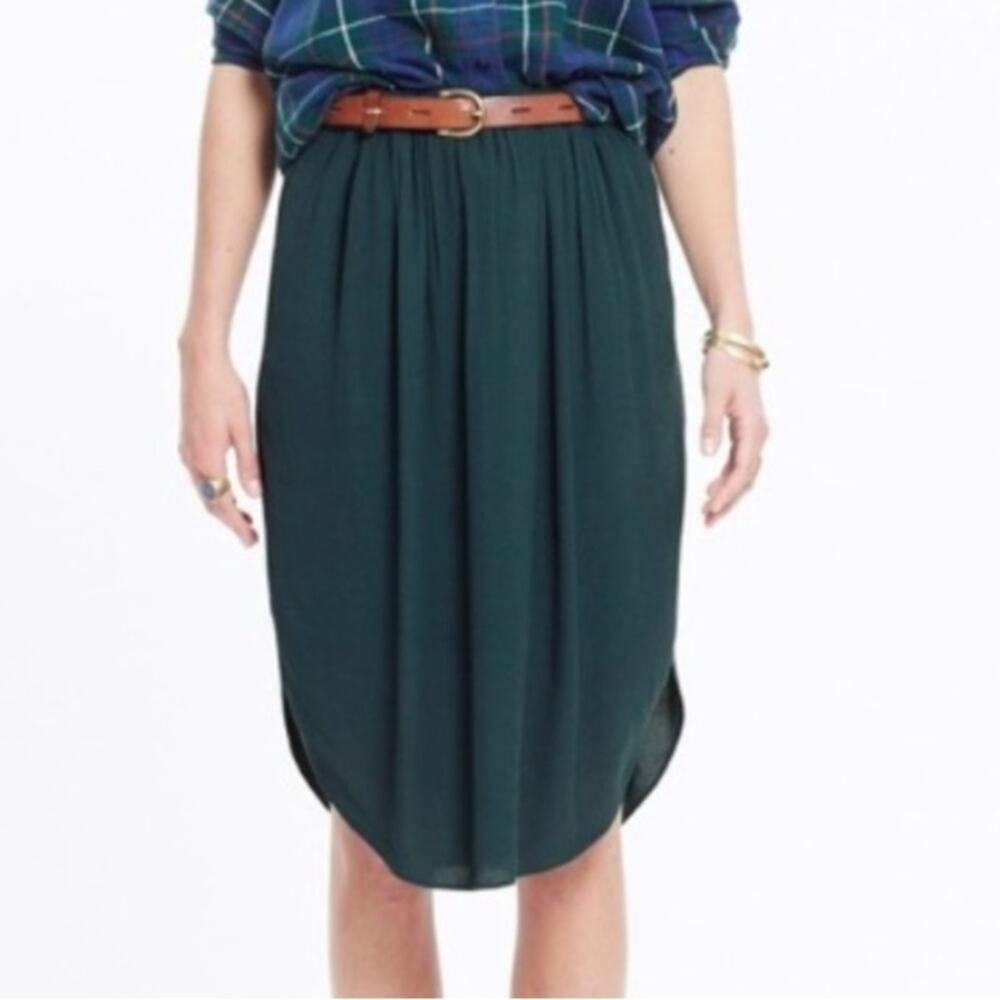 Madewell Island Midi Skirt in Dark Spruce XS NWT
